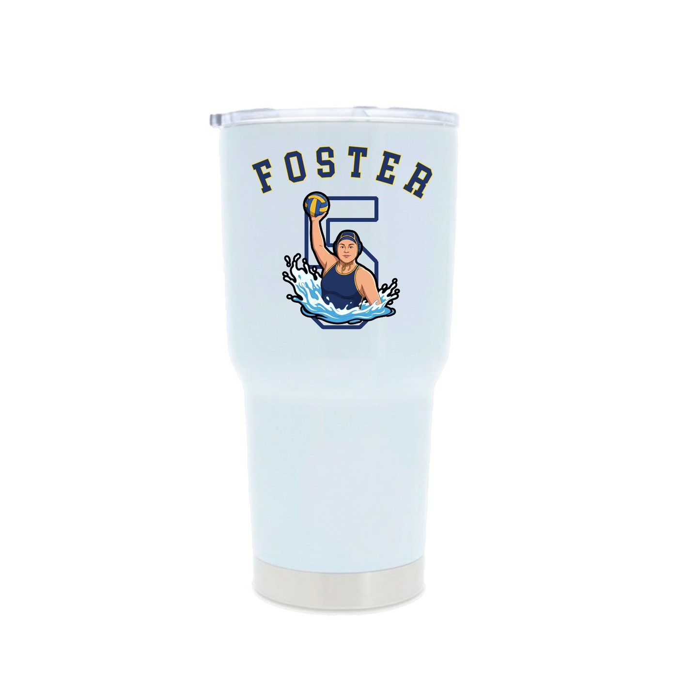 30oz Stainless Steel Tumbler — Shirsey Arch in White