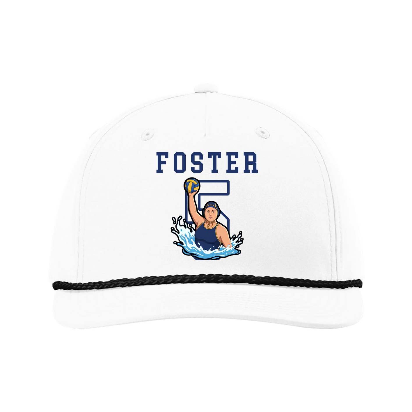 Five-Panel Classic Rope Cap — Shirsey in White