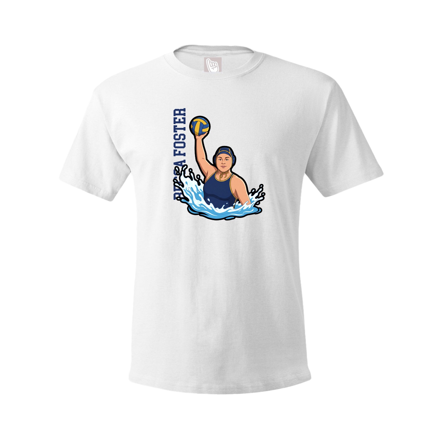 Tee — Name Vertical in White