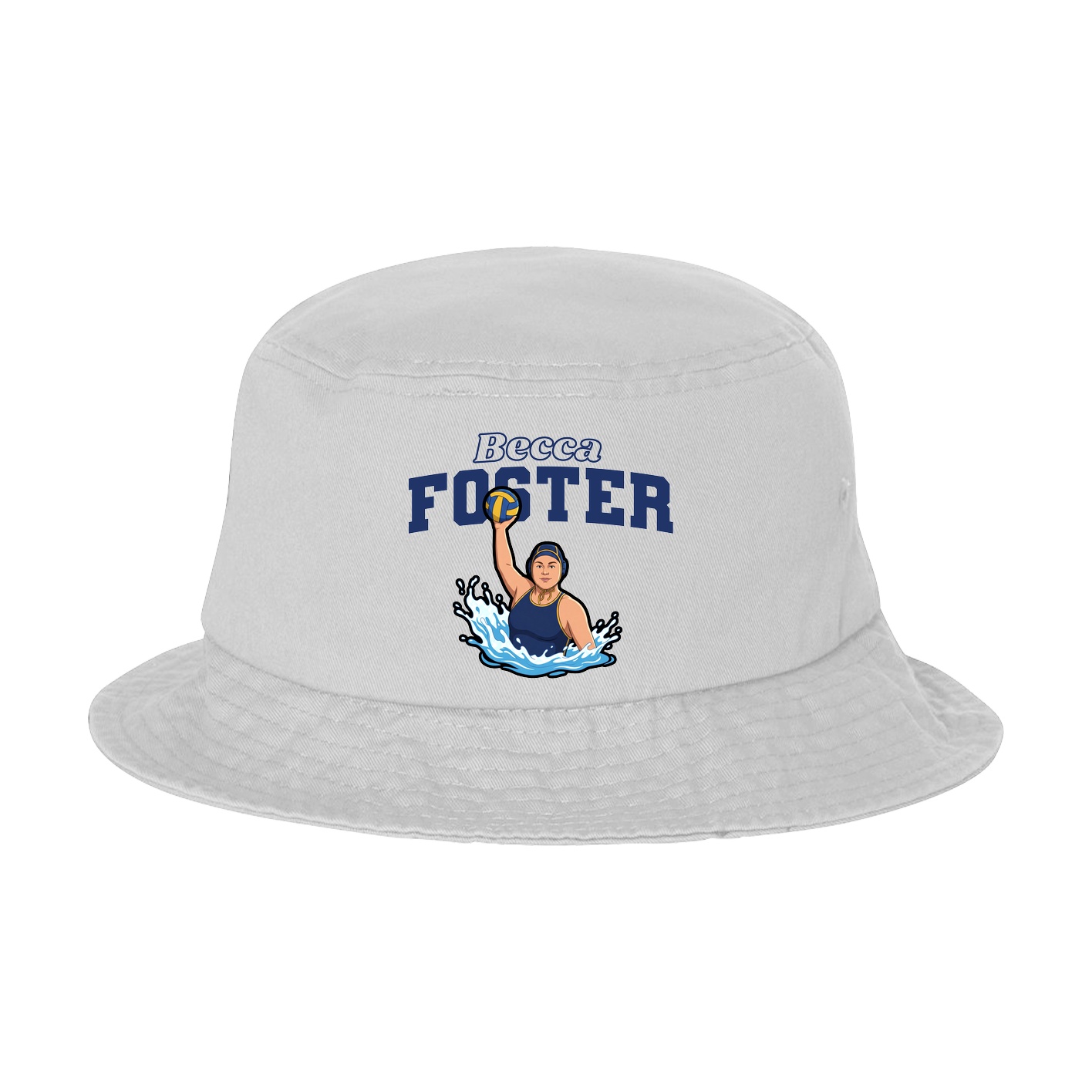 Bucket Cap — Name Arch in White