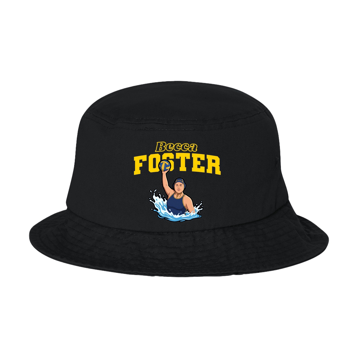Bucket Cap — Name Arch in Black