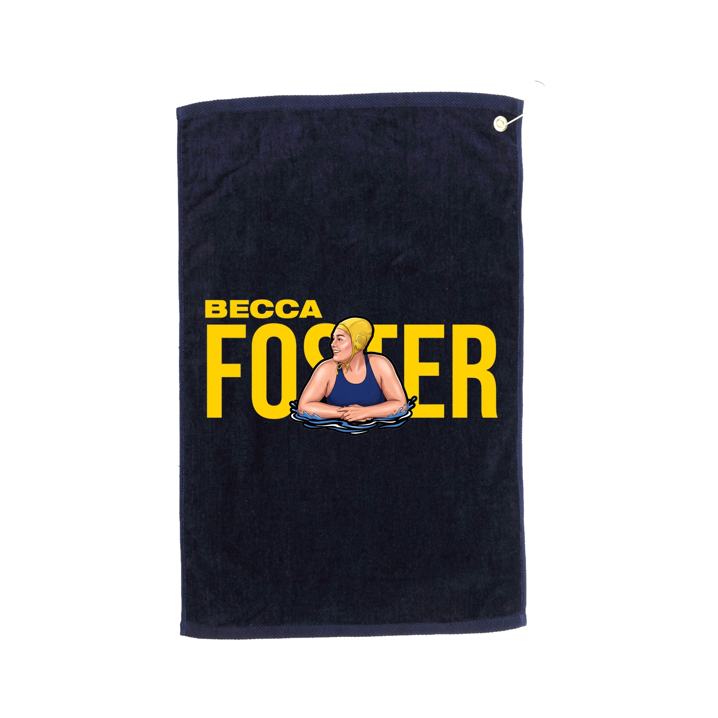 Golf Towel — Player Name in Navy
