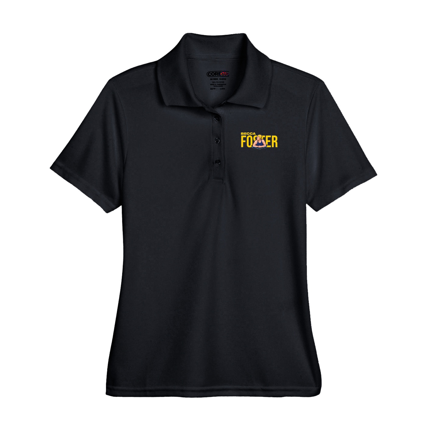 Performance Polo — Player Name in Black
