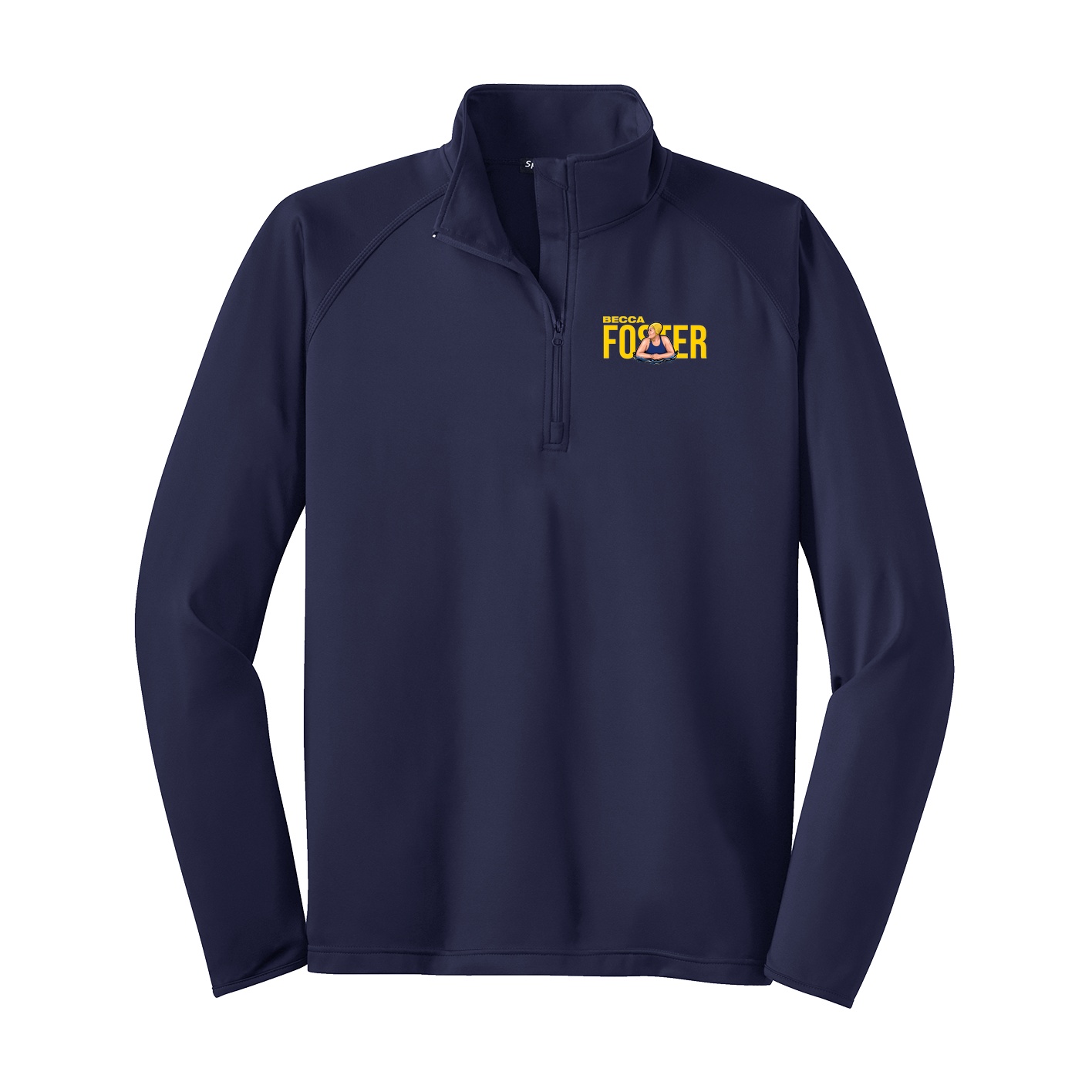 Q-Zip Pullover — Player Name in Navy