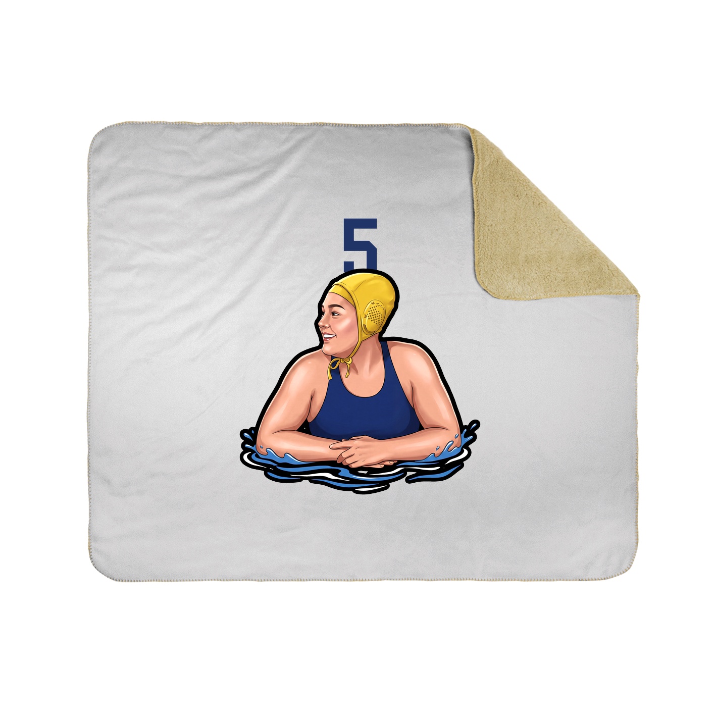 Throw Blanket — Number Top in White