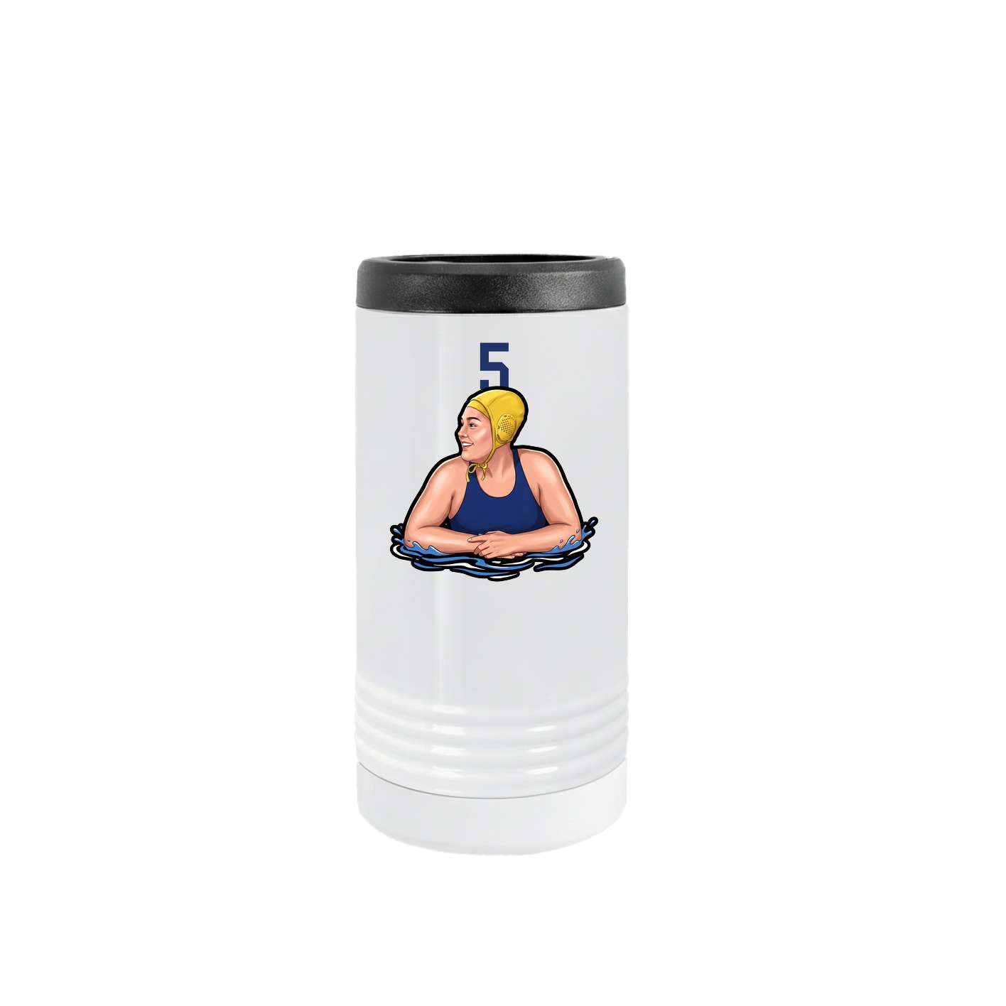 Slim Beverage Holder — Number Top in White