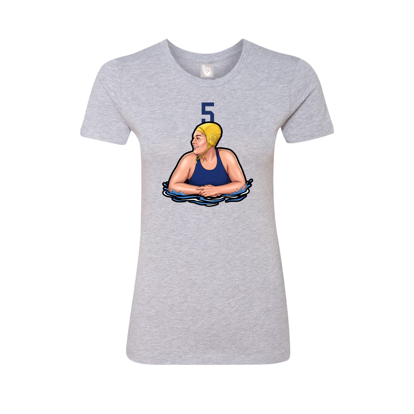 Womens Tee — Number Top in Grey