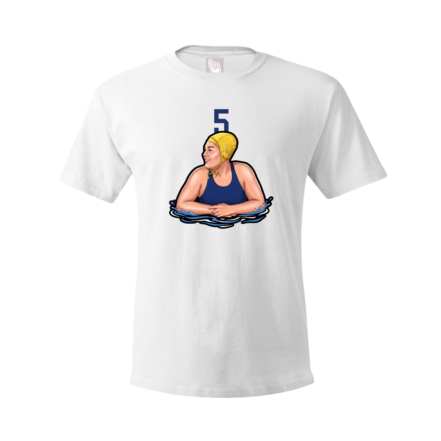 Youth Tee — Number Top in White