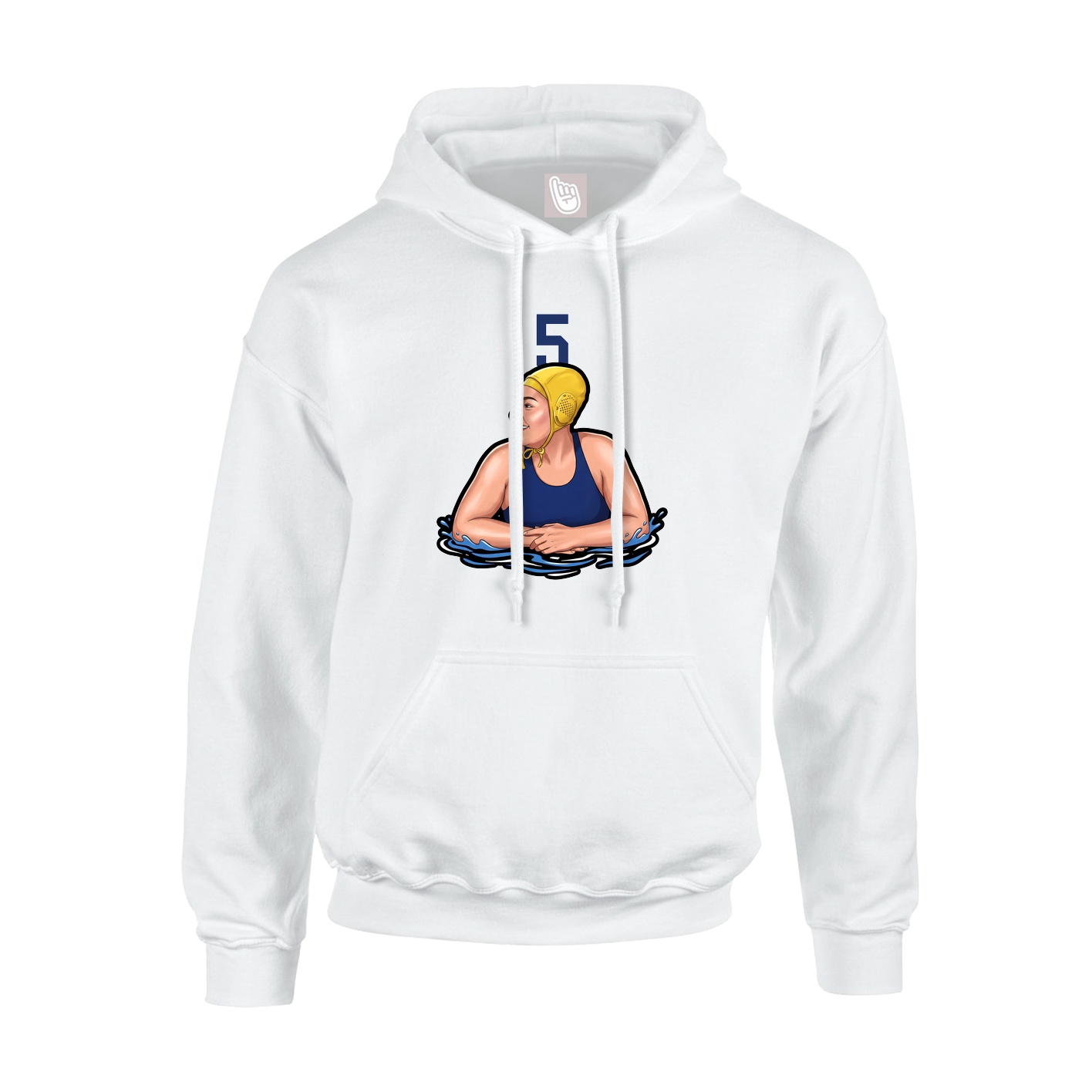Hoodie — Number Top in White