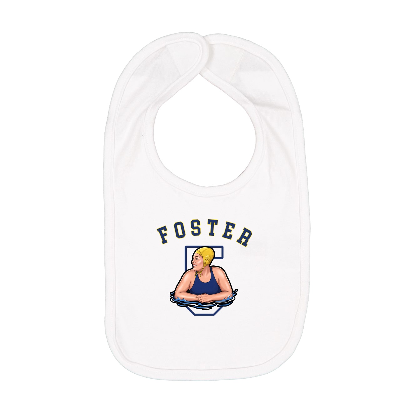 Infant Bib — Shirsey Arch in White