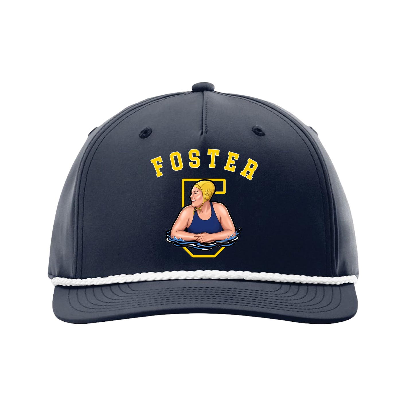 Five-Panel Classic Rope Cap — Shirsey Arch in Navy