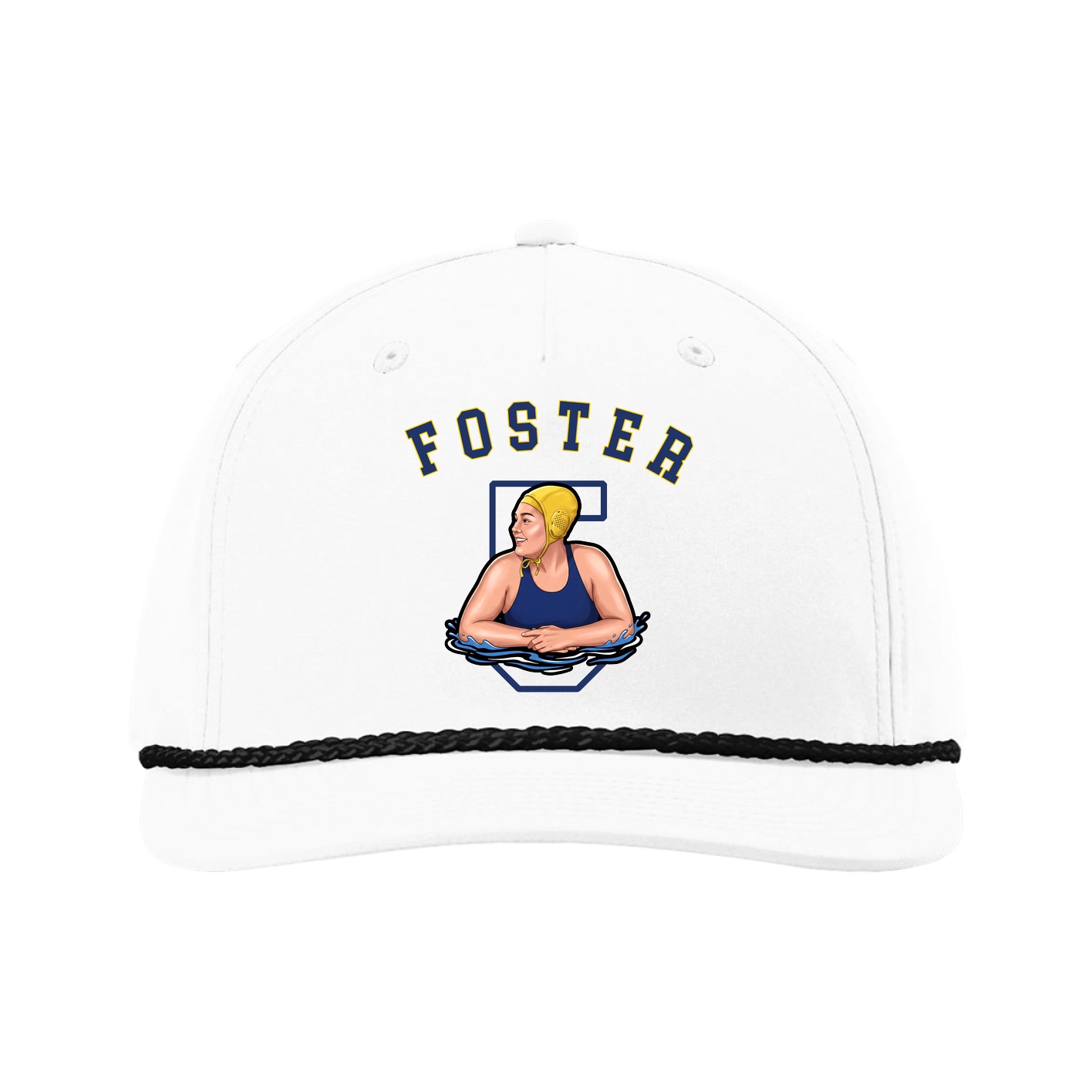 Five-Panel Classic Rope Cap — Shirsey Arch in White