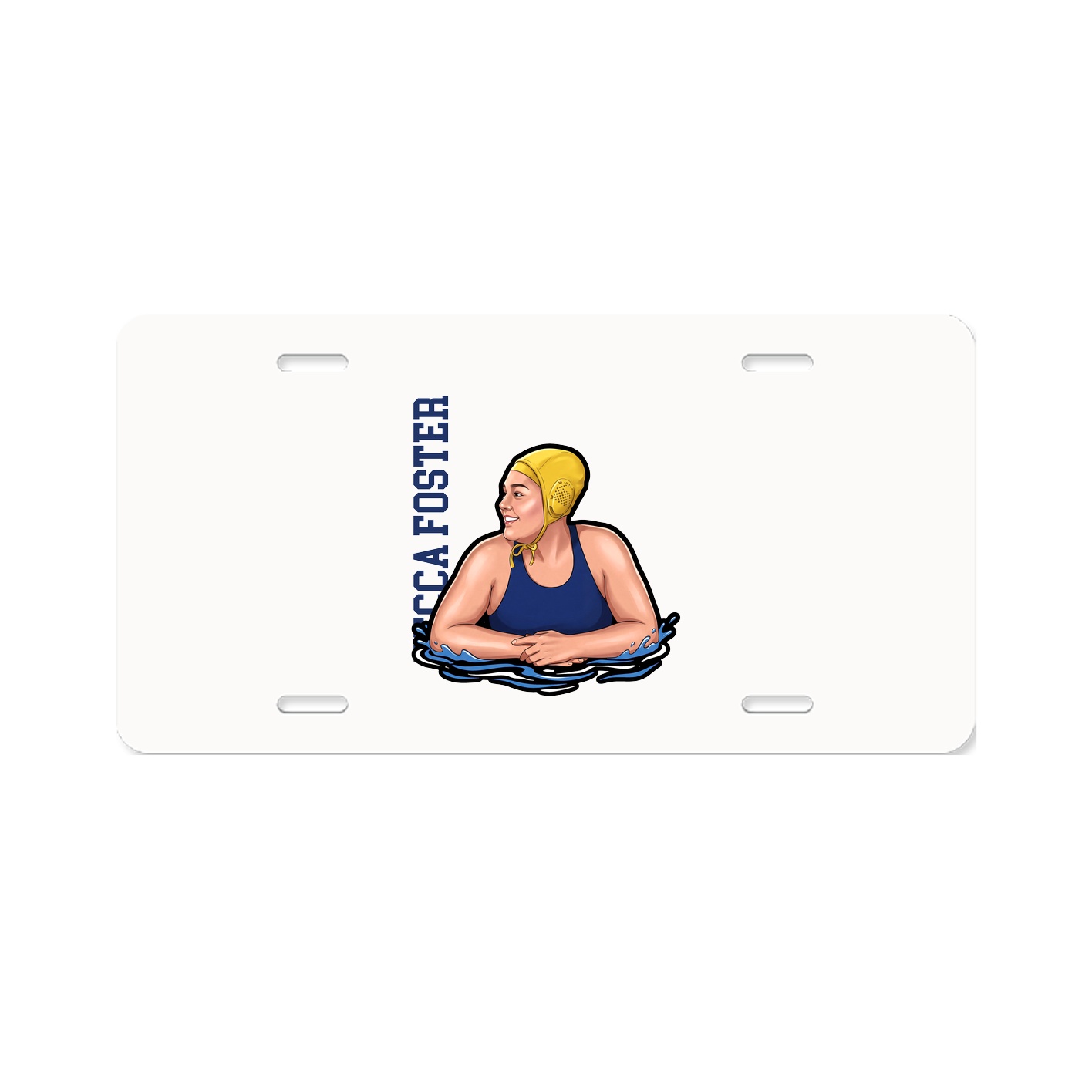 License Plate — Name Vertical in Classic