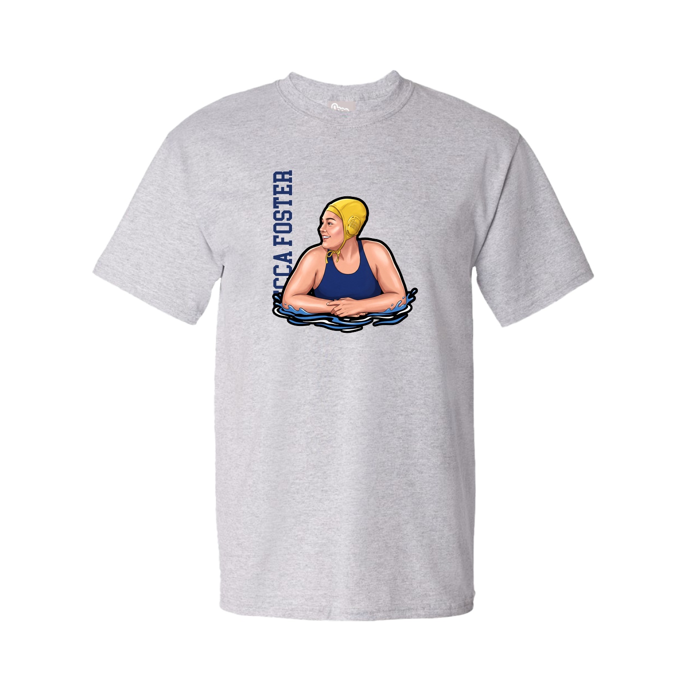 Youth Tee — Name Vertical in Grey