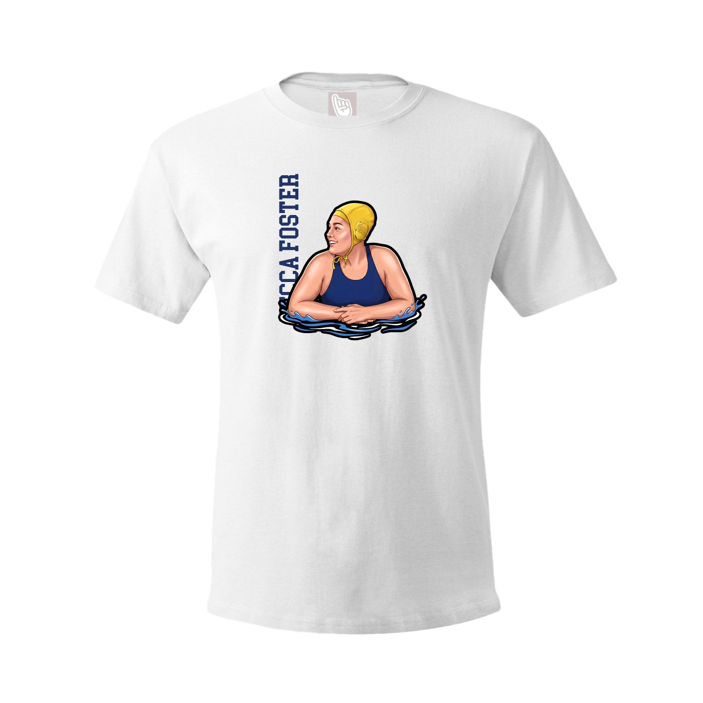 Youth Tee — Name Vertical in White