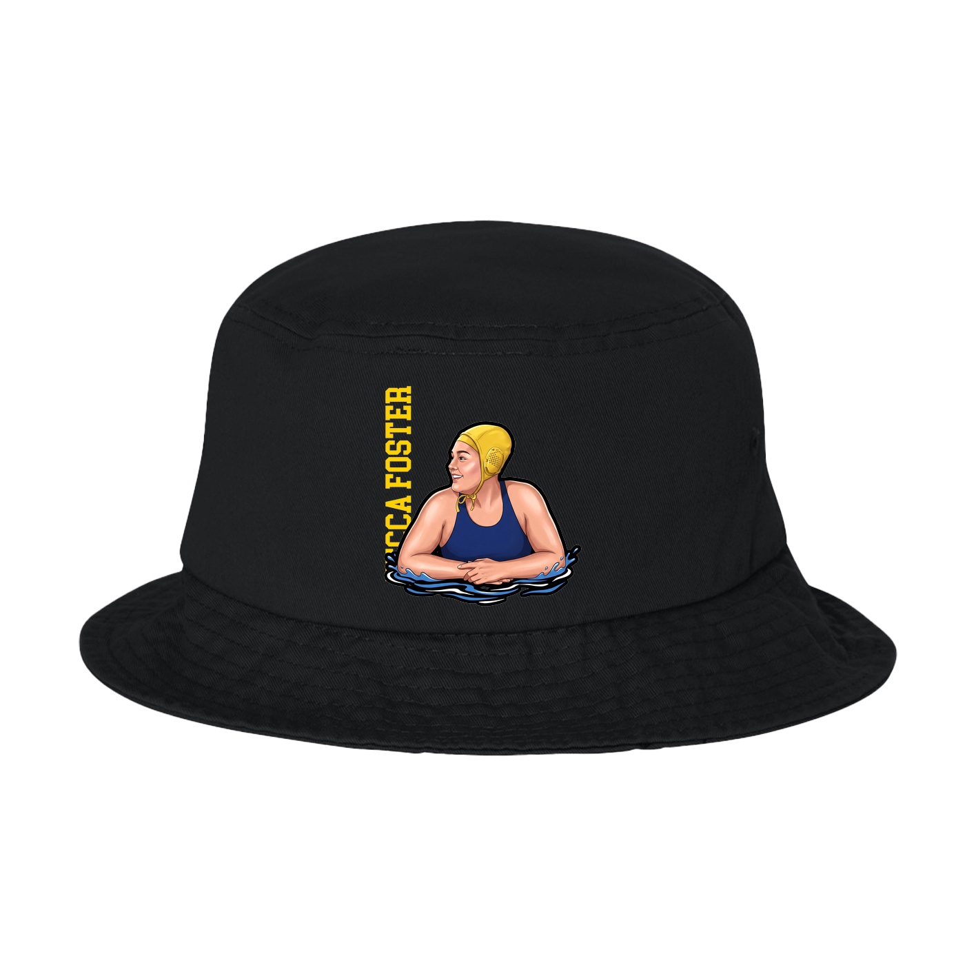 Bucket Cap — Name Vertical in Black
