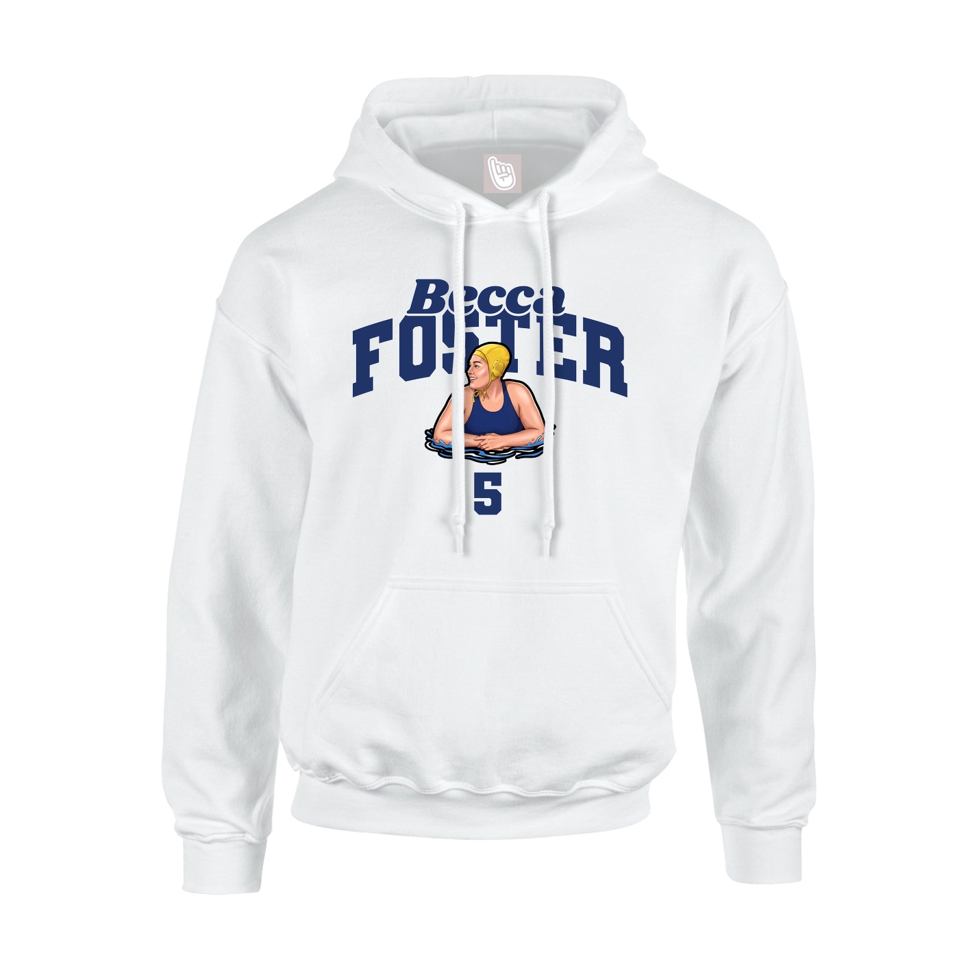 Youth Hoodie — Signature Arch in White