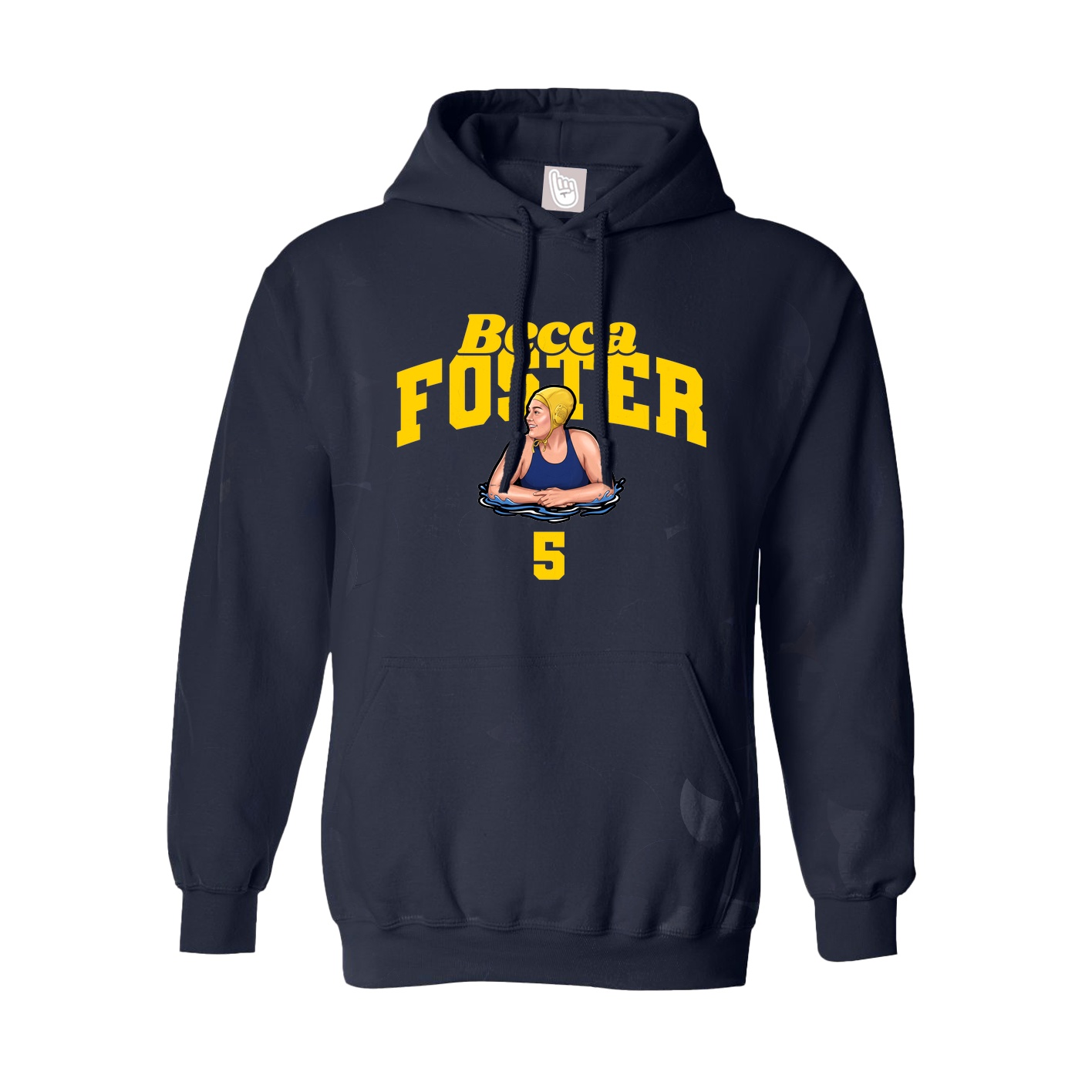 Youth Hoodie — Signature Arch in Navy