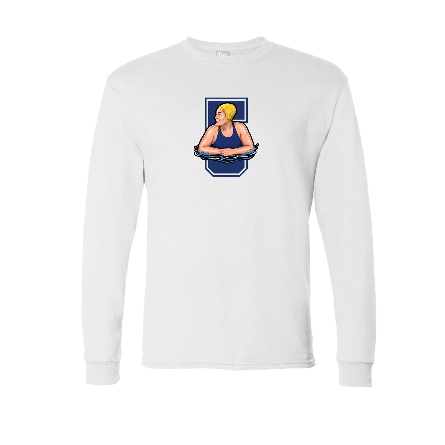 Long Sleeve Tee — Number in White