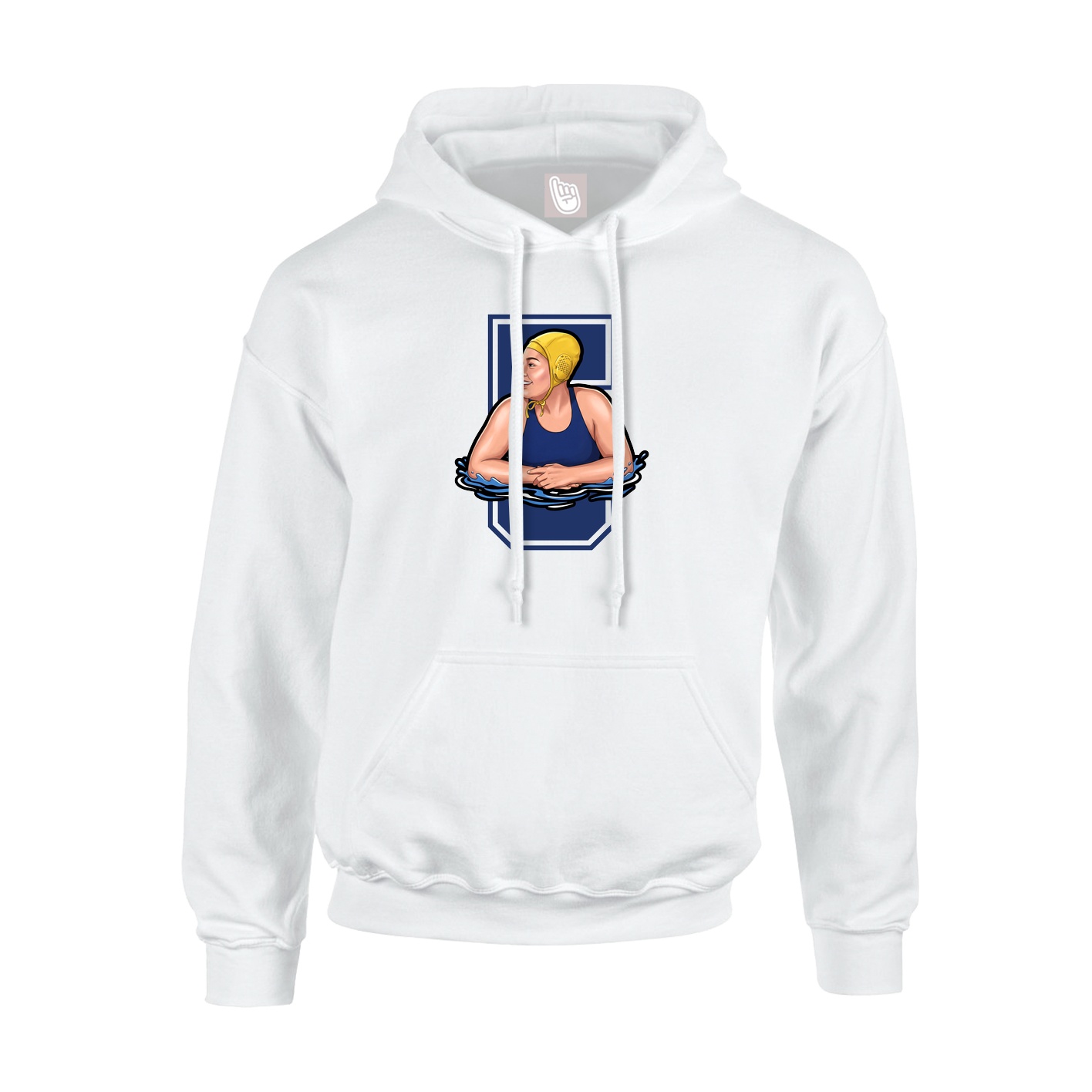 Youth Hoodie — Number in White