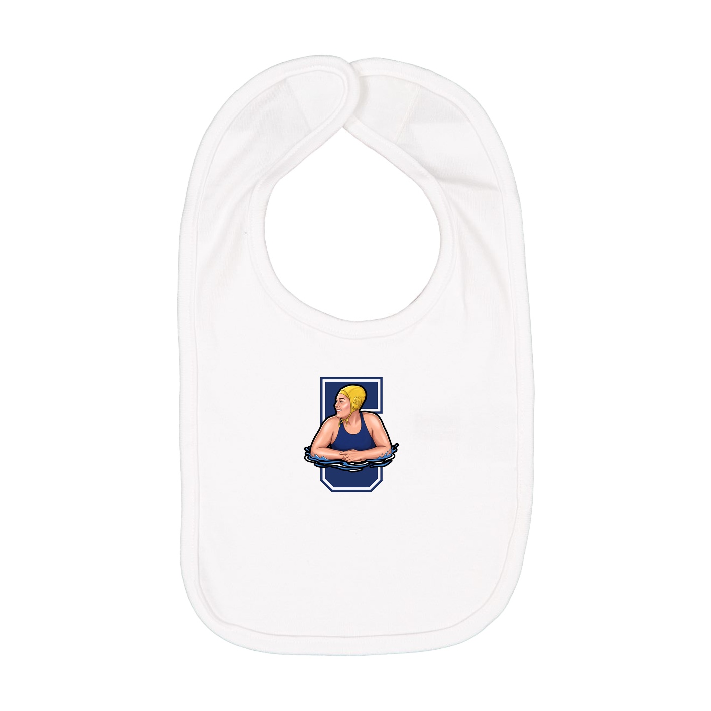 Infant Bib — Number in White