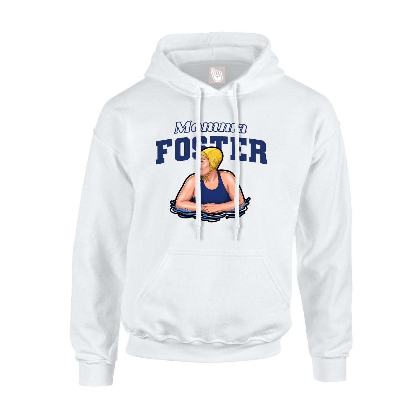 Youth Hoodie — Mothers Day Block in White