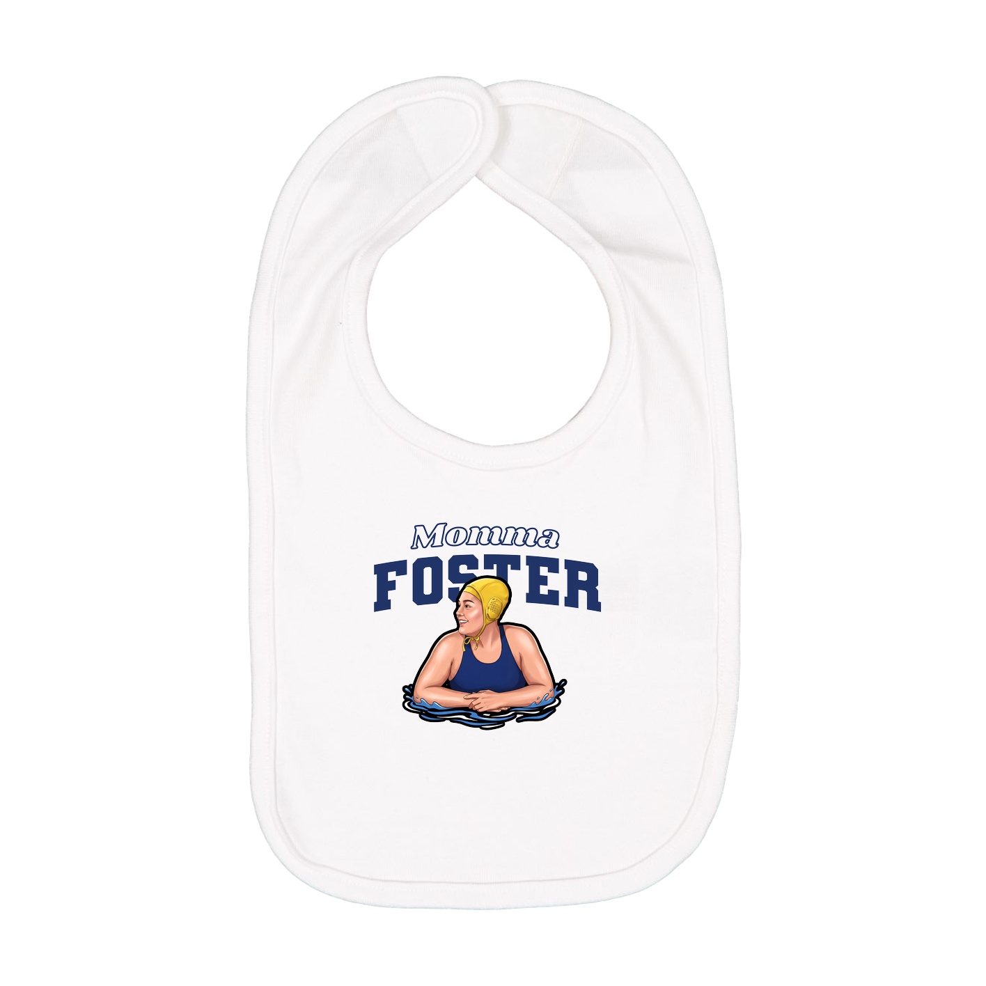 Infant Bib — Mothers Day Block in White