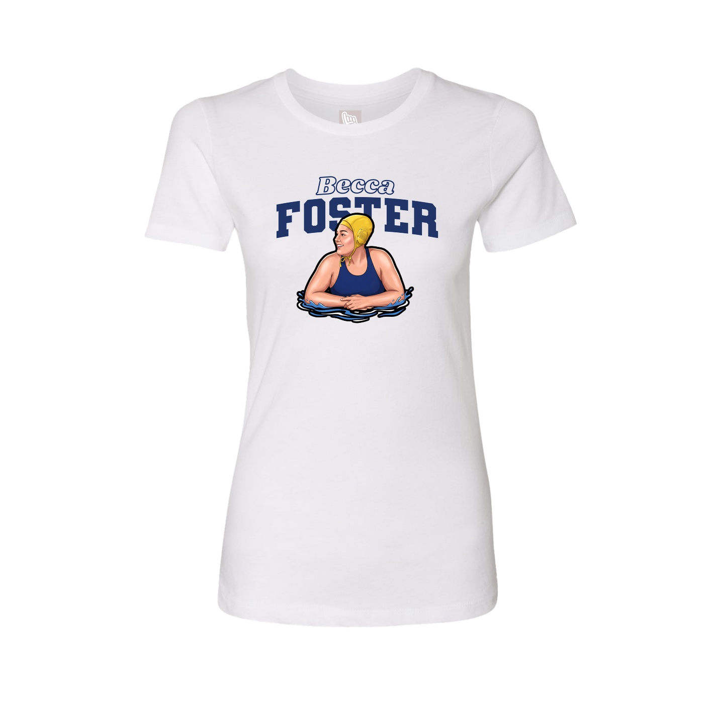 Womens Tee — Name Arch in White