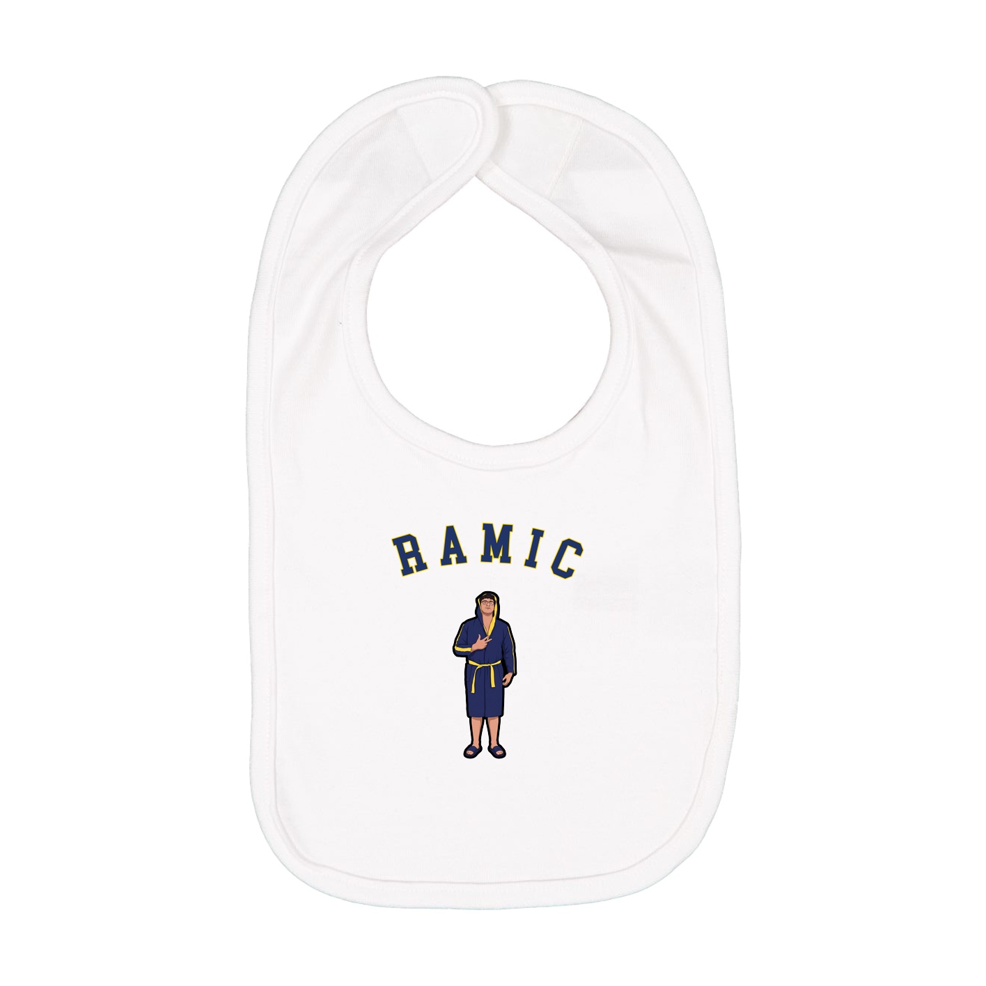 Infant Bib — Shirsey Arch in White