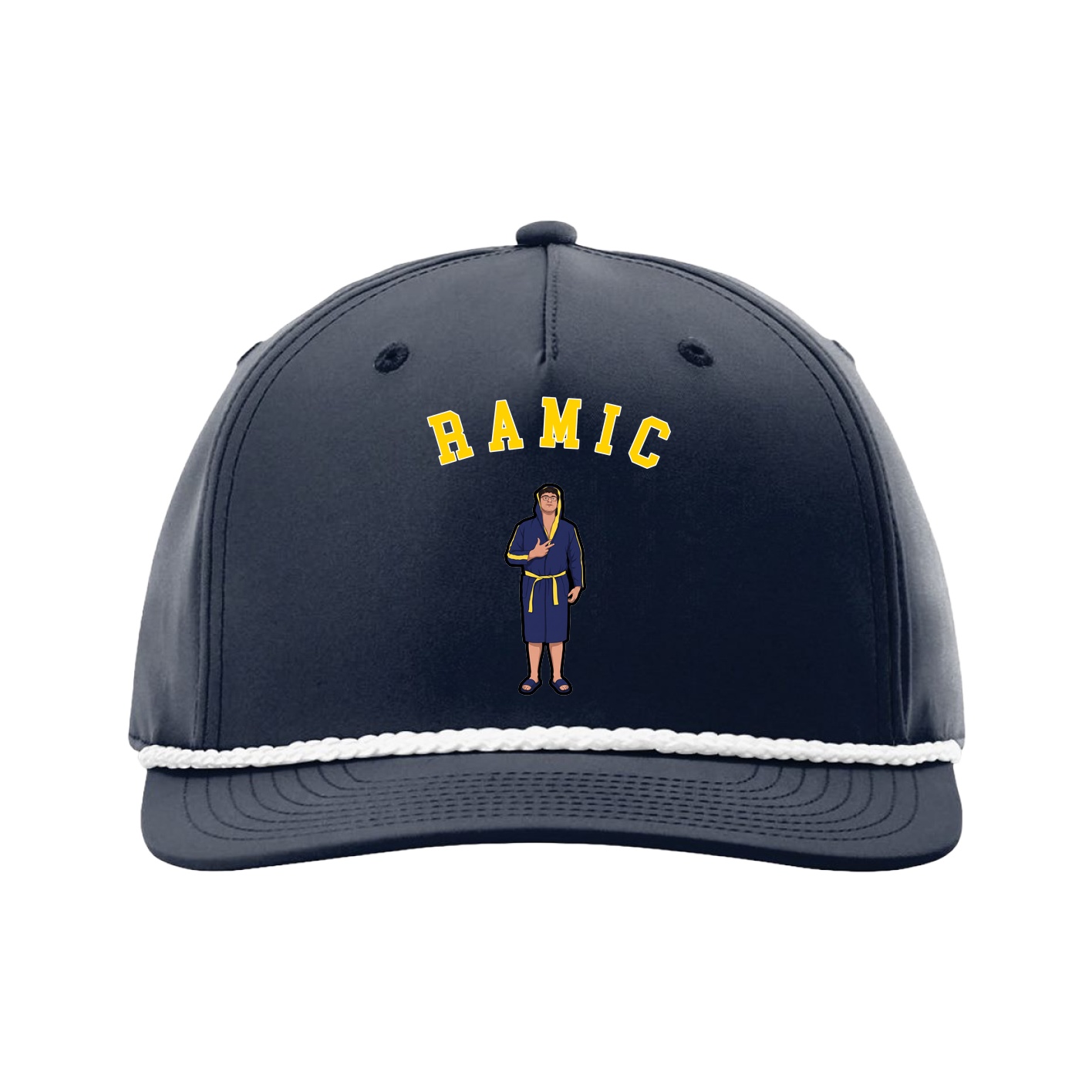 Five-Panel Classic Rope Cap — Shirsey Arch in Navy