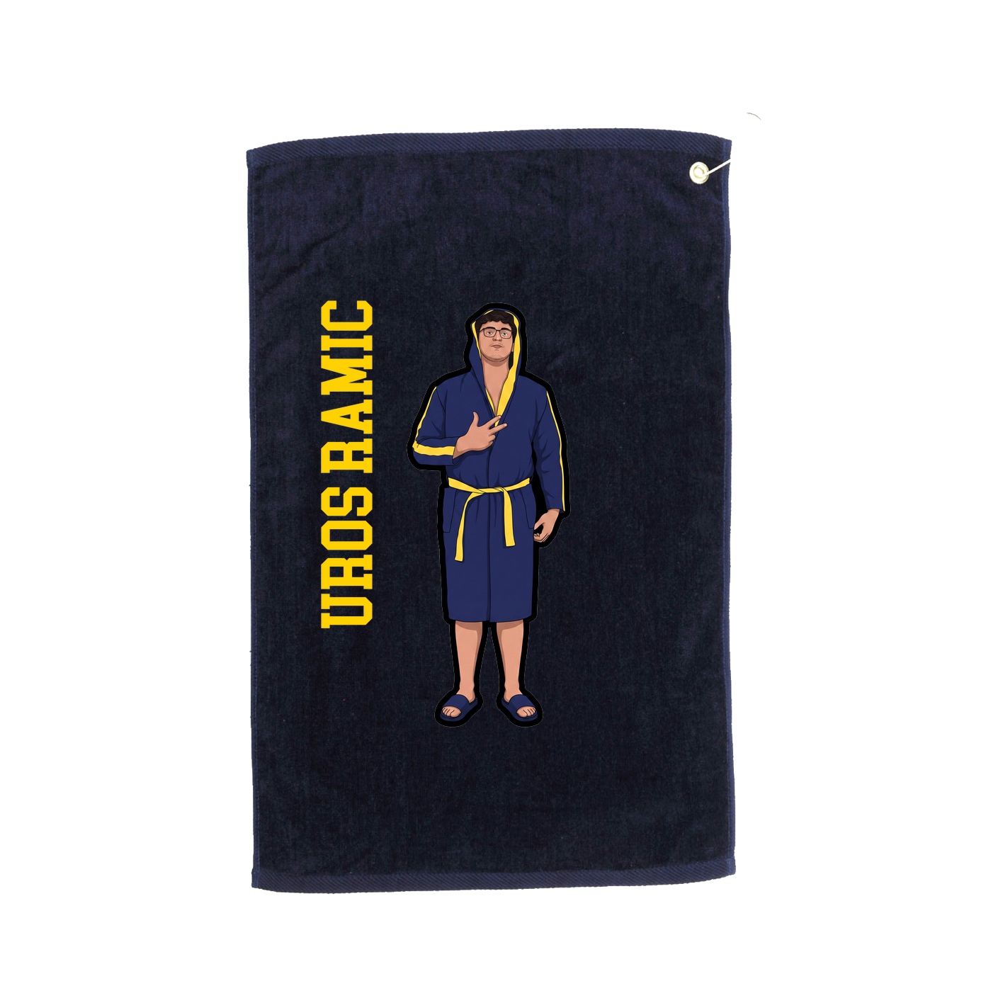 Golf Towel — Name Vertical in Navy