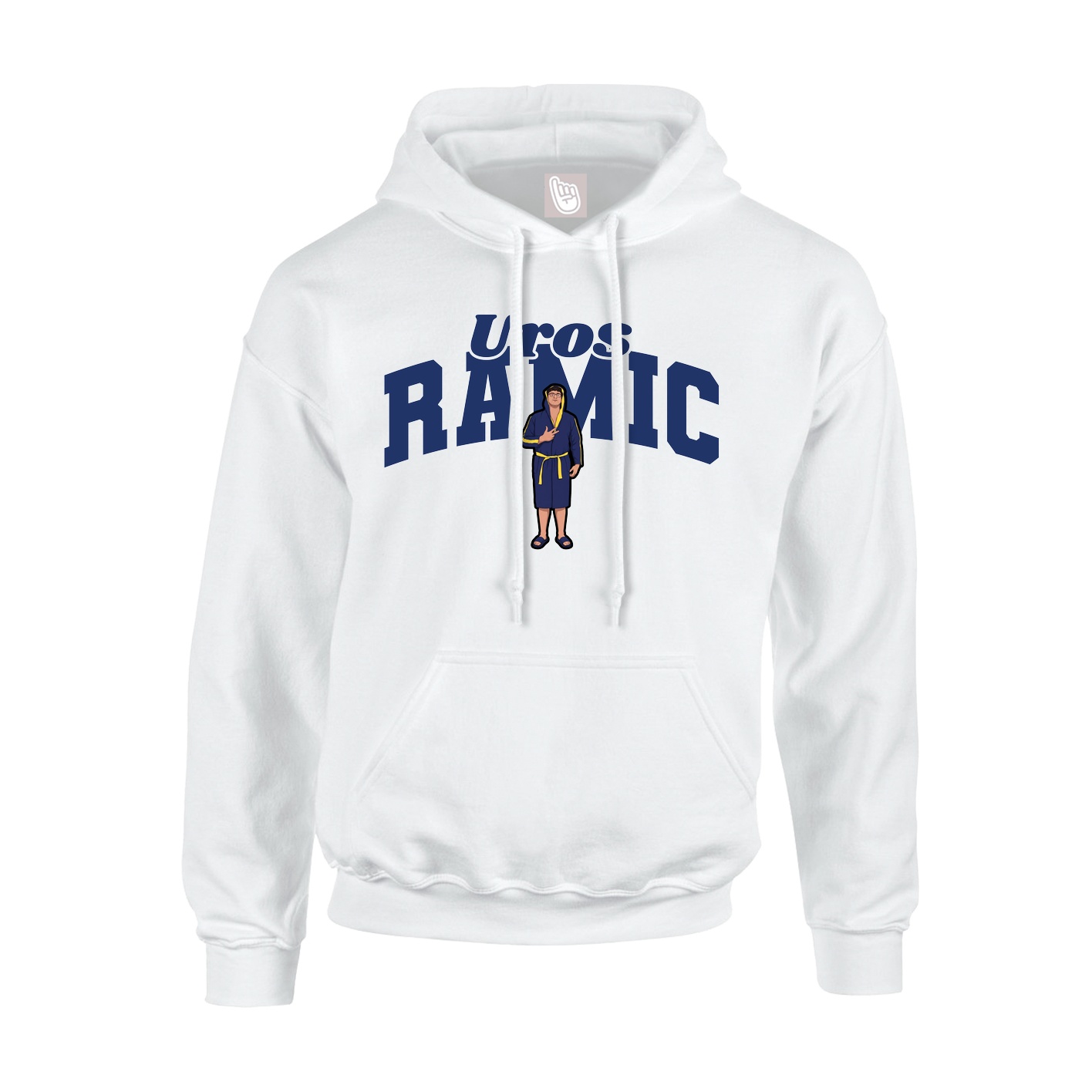 Hoodie — Signature Arch in White
