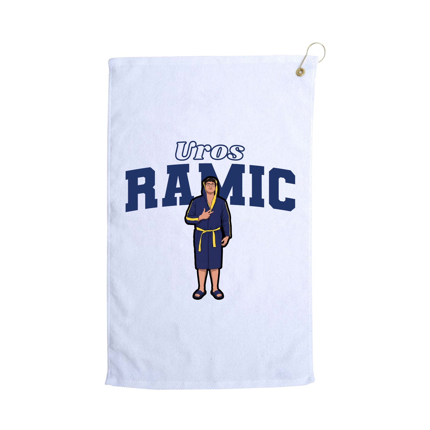 Golf Towel — Name Arch in White