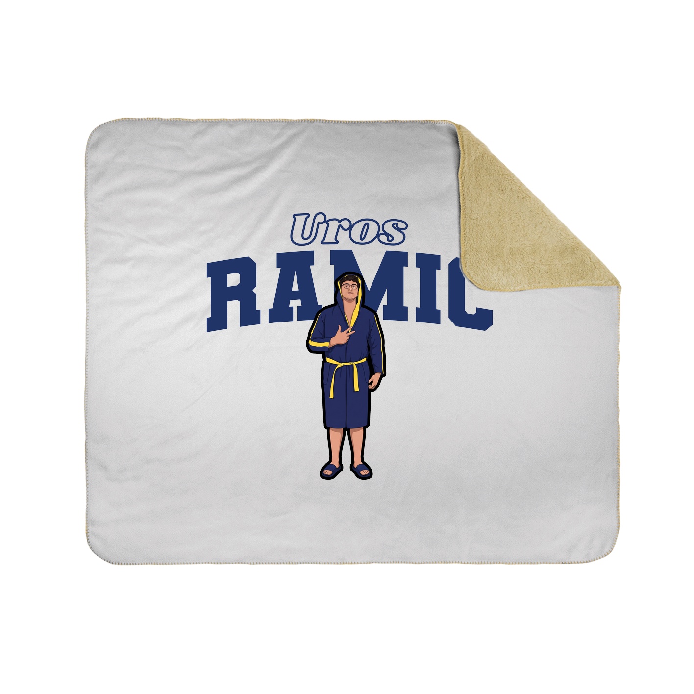 Throw Blanket — Name Arch in White