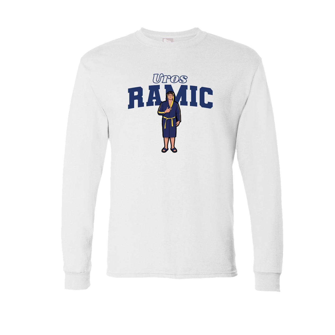 Long Sleeve Tee — Name Arch in White