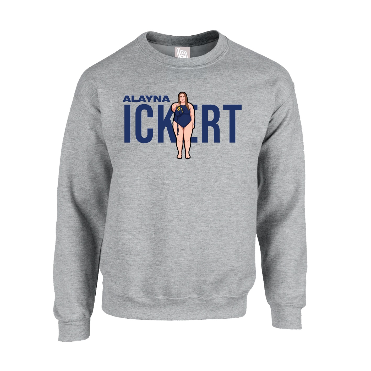 Fleece Crew — Player Name in Grey