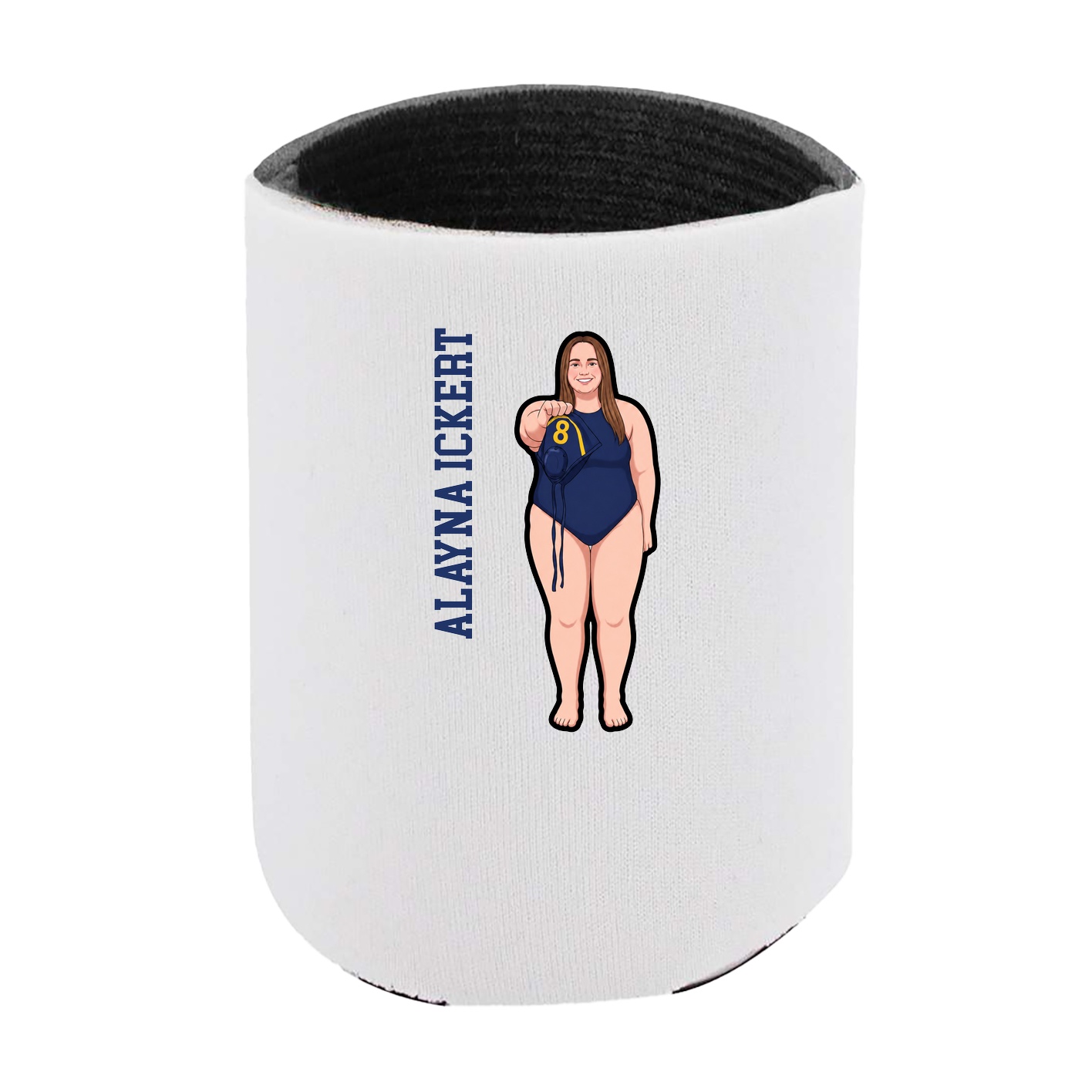Can Holder — Name Vertical in White