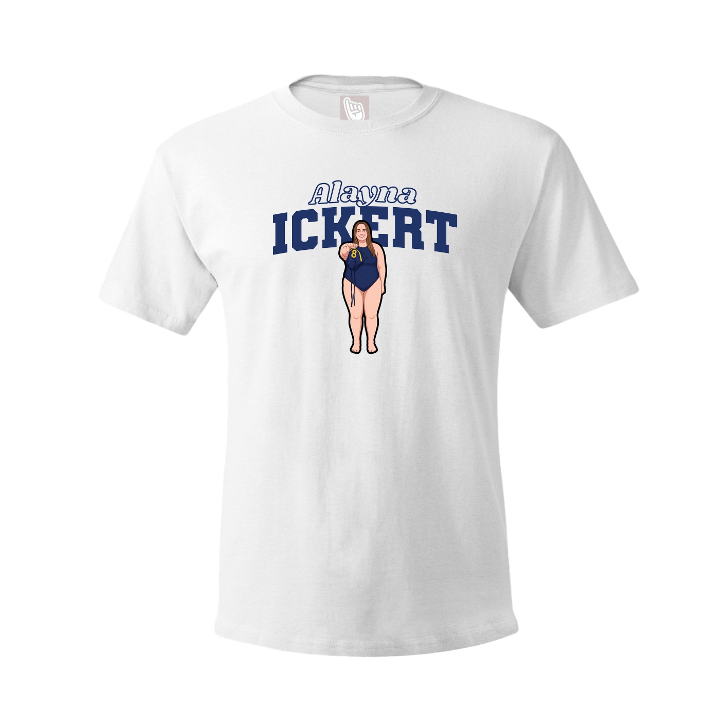 Youth Tee — Name Arch in White