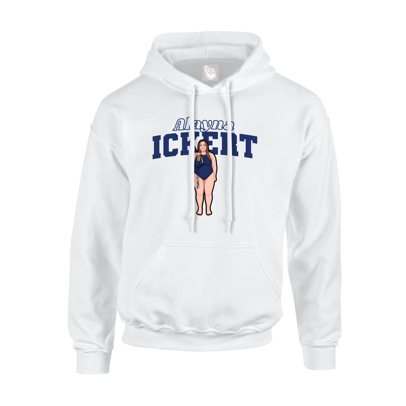 Hoodie — Name Arch in White