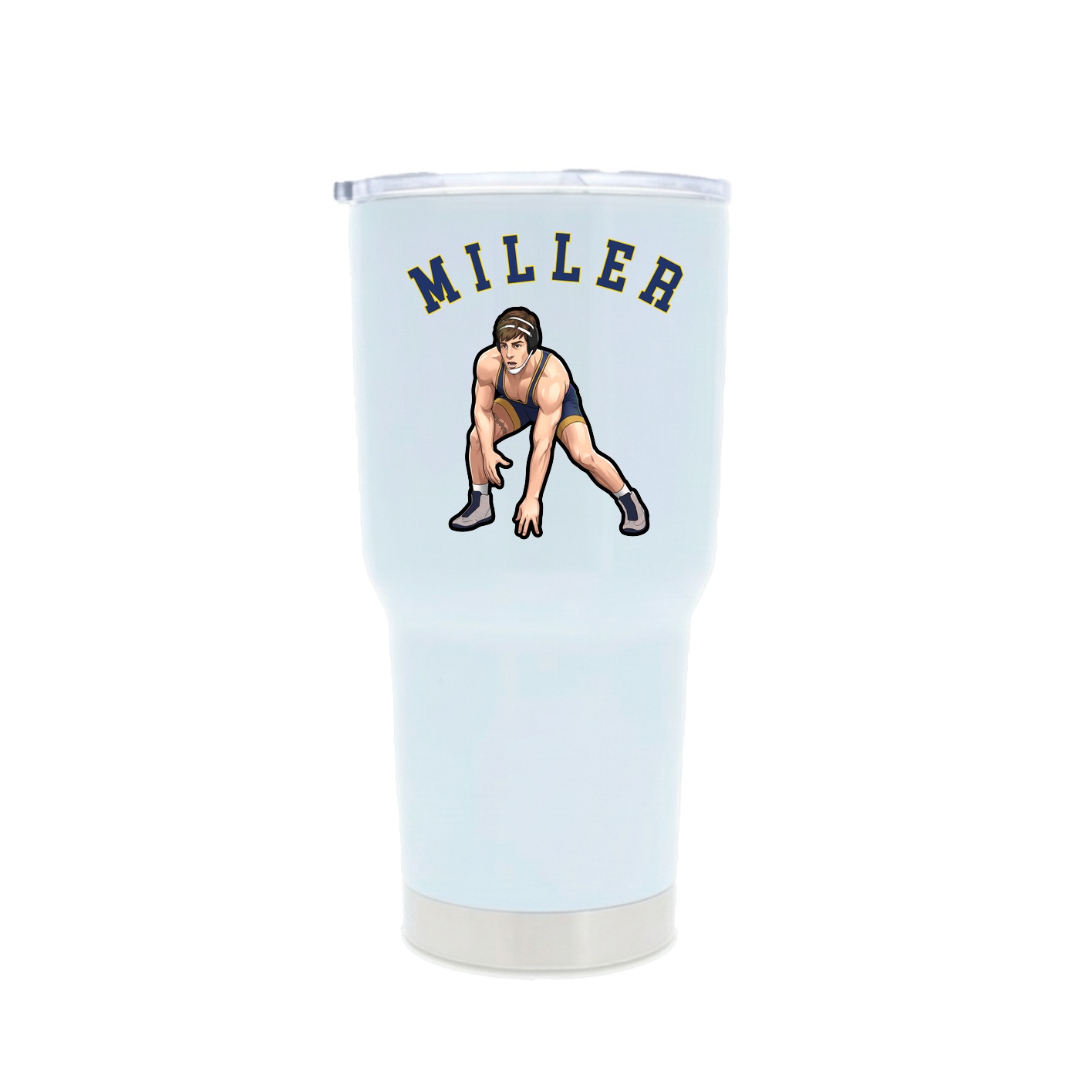 30oz Stainless Steel Tumbler — Shirsey Arch in White