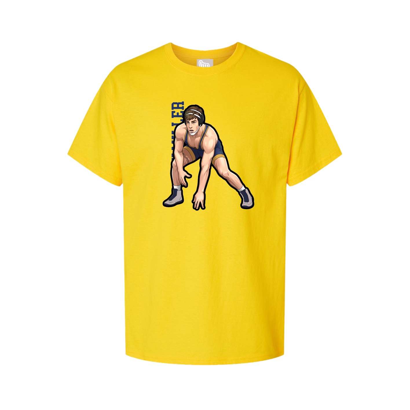 Youth Tee — Name Vertical in Gold