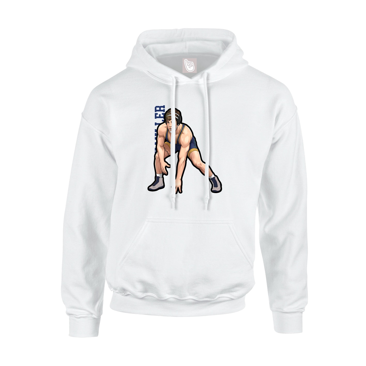 Hoodie — Name Vertical in White