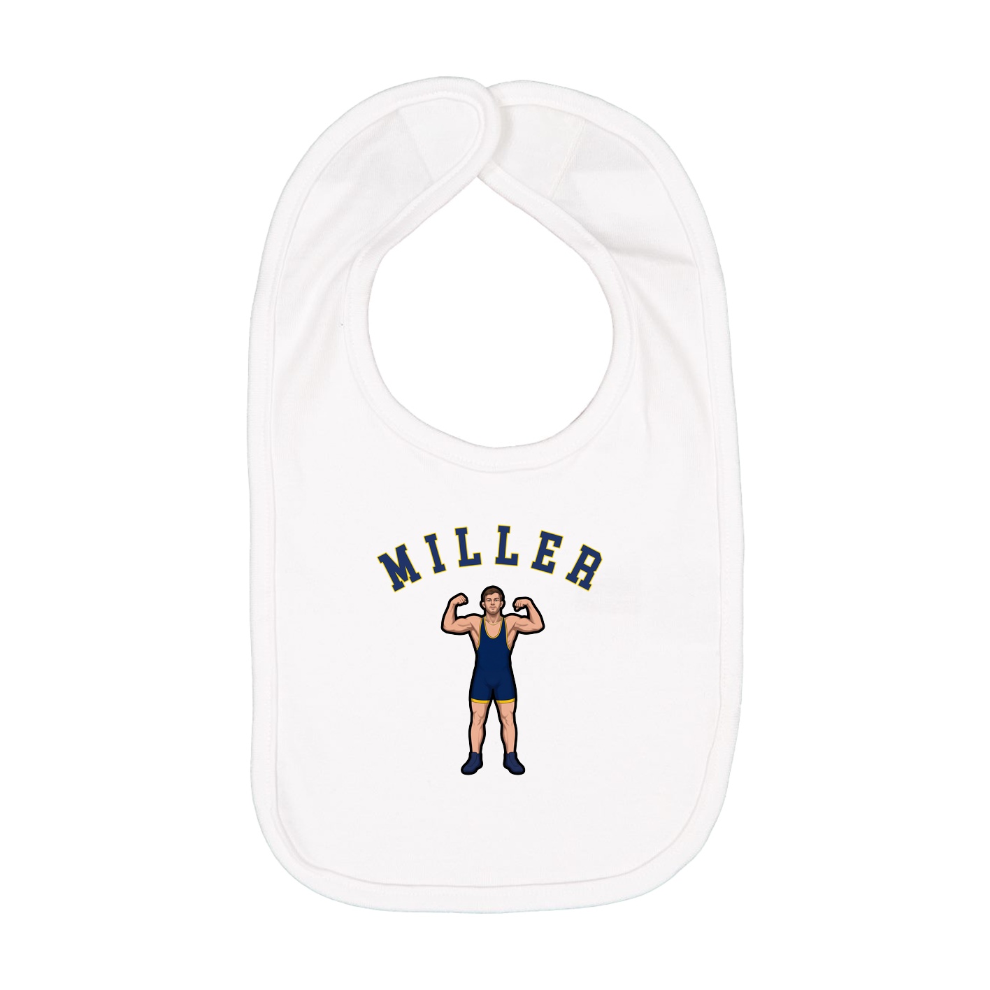 Infant Bib — Shirsey Arch in White