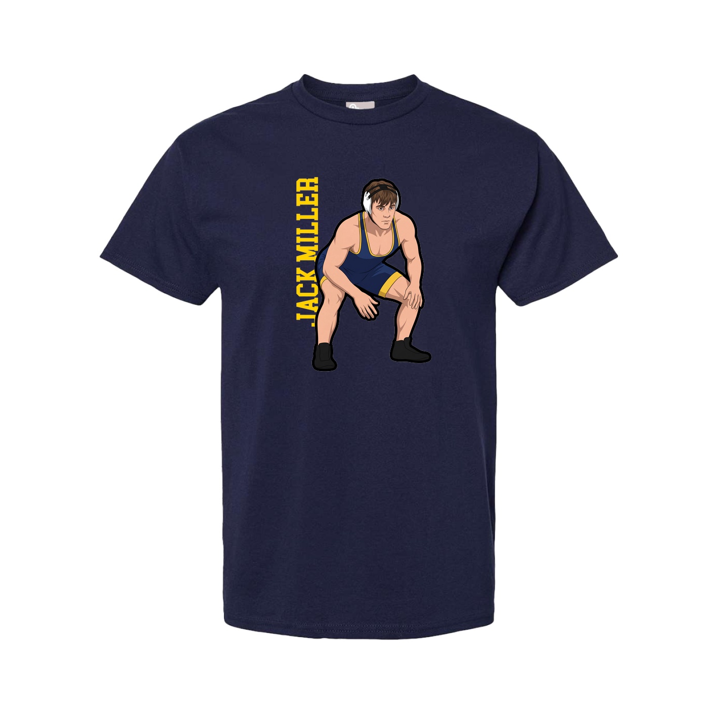 Youth Tee — Name Vertical in Navy