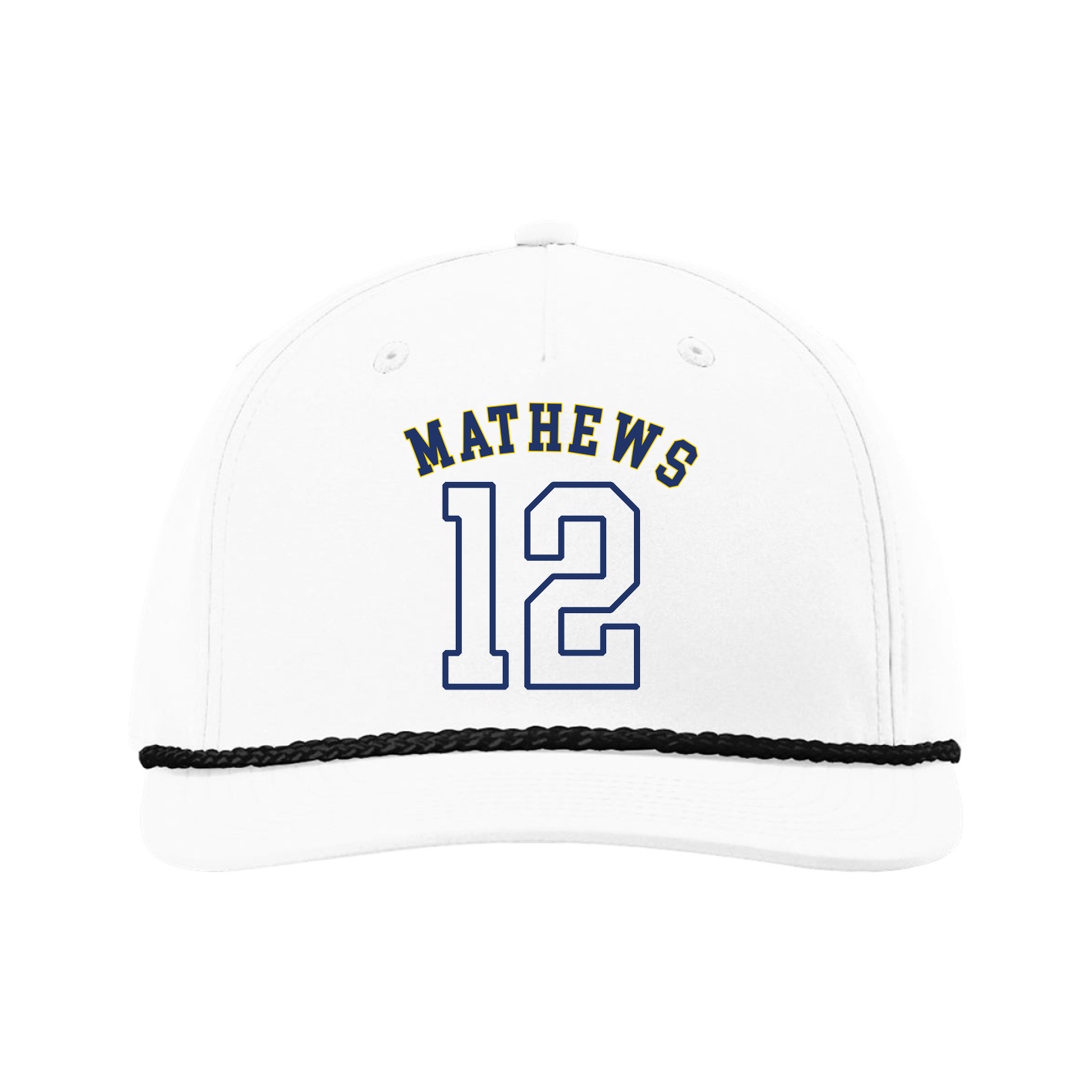 Five-Panel Classic Rope Cap — Shirsey Arch in White