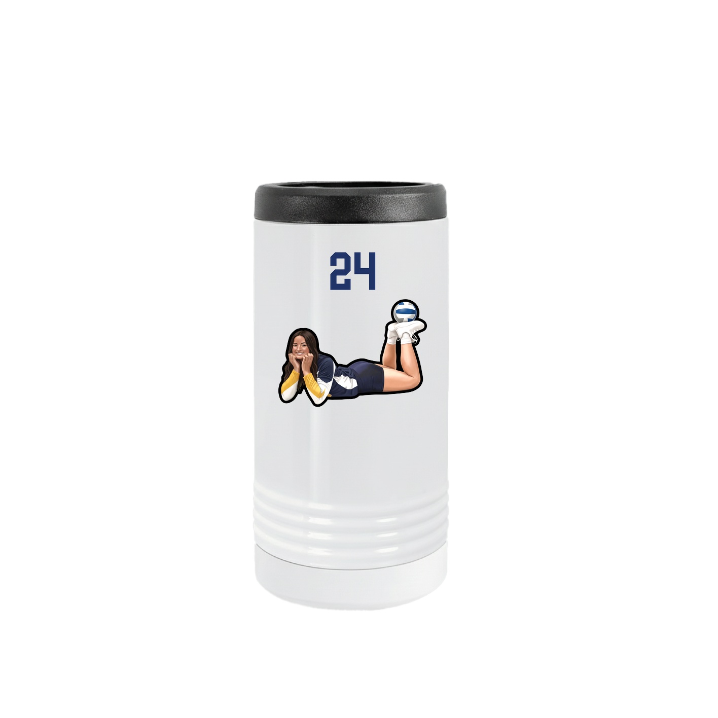 Slim Beverage Holder — Number Top in White