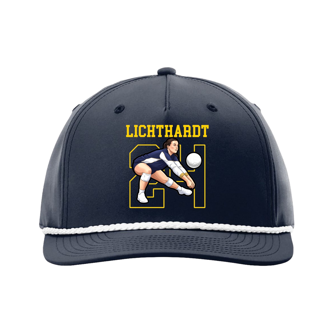 Five-Panel Classic Rope Cap — Shirsey in Navy