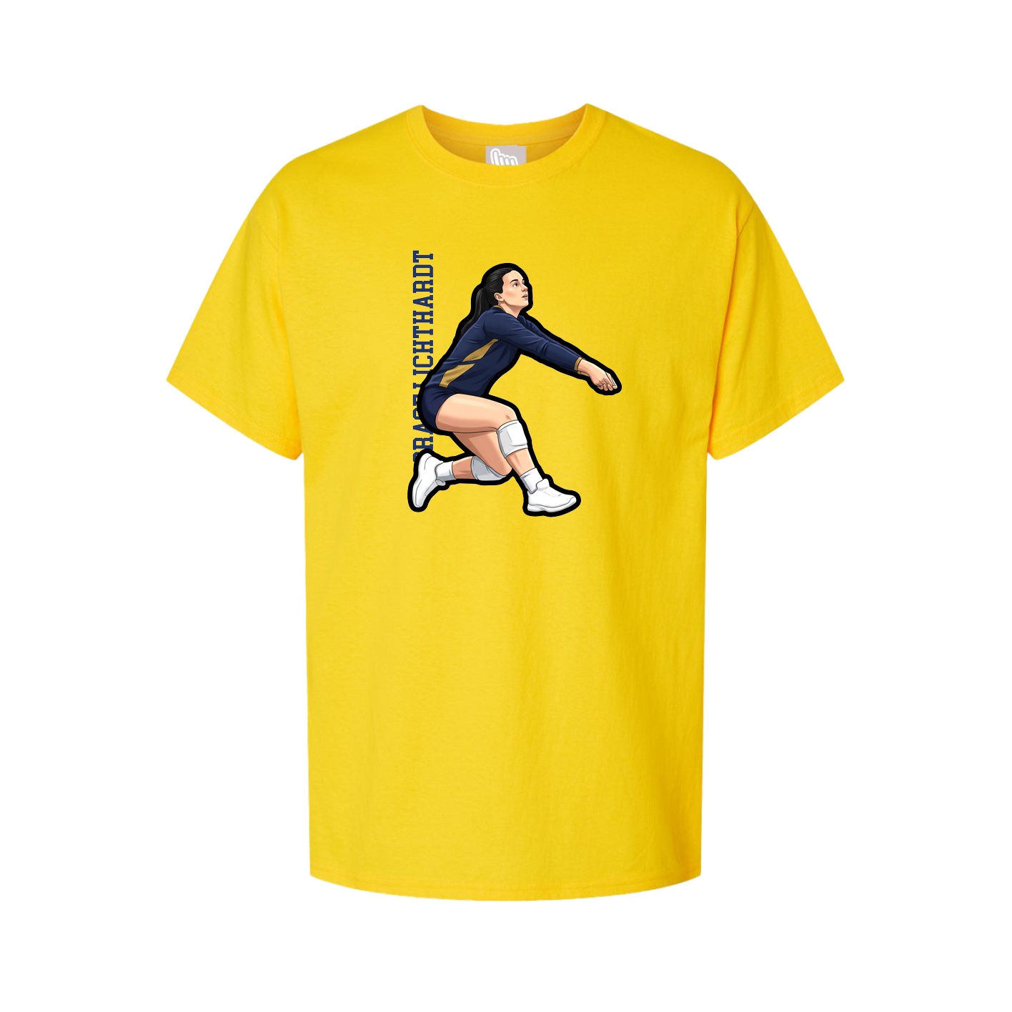 Youth Tee — Name Vertical in Gold