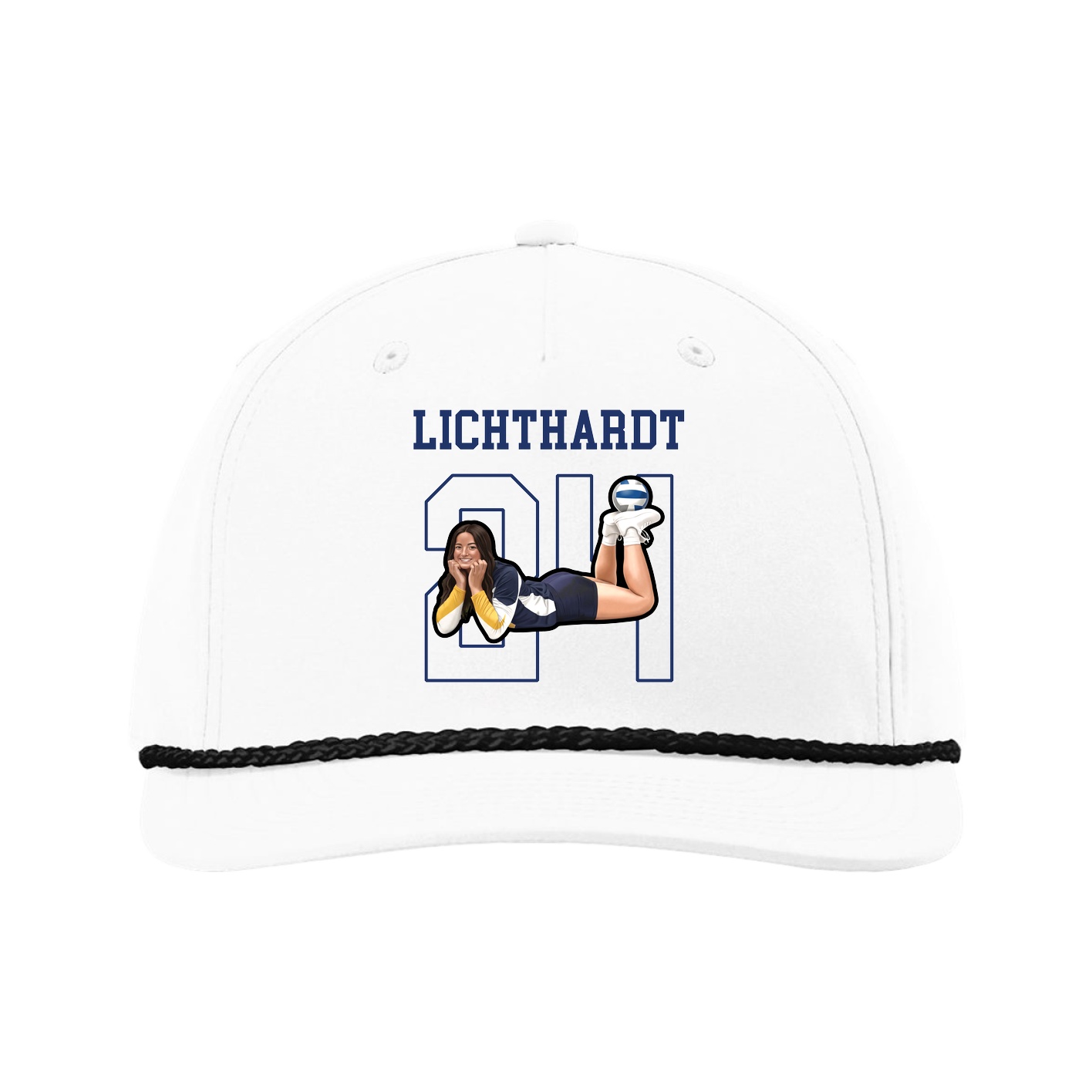 Five-Panel Classic Rope Cap — Shirsey in White