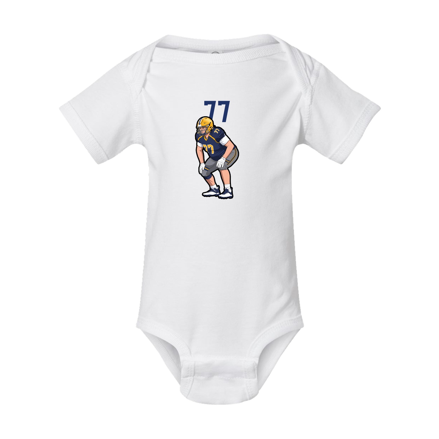 Baby Onesie — Number Top in White